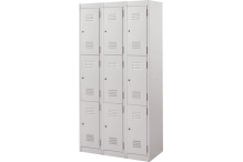 Ausfile® Locker 3 Door - 300mm wide Bank of 3 - AL3D300BK3 / MC6C