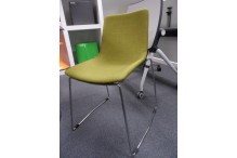 Eclipse Sled Base Chair Lime Green Fabric - CLR021