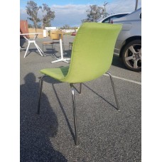 Eclipse Chair - Lime Green Fabric - Chrome Legs - CLR036