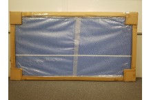 Eclipse Desk Pinnable Screen 1500w x 800h - White Frame Blue Fabric - CLR055