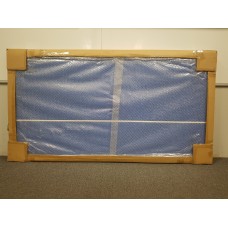 Eclipse Desk Pinnable Screen 1500w x 800h - White Frame Blue Fabric - CLR055