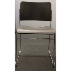 Eclipse Plywood Visitor Chair - Chrome Sled