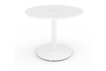 Eclipse Pedestal Table White - 900D - BMD900W