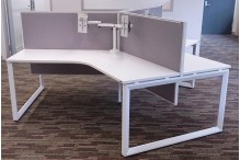 Eclipse® Prism Steel Framed 120° 3 desk pod - BMDPODWS