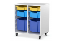 Eclipse Melamine Gratnells Tray Trolley - 2 Bay 800h (Tray Set 2) - TT9