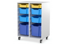 Eclipse Melamine Gratnells Tray Trolley - 2 Bay 1000h (Tray Set 2) - TT10