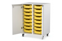 Eclipse Melamine Gratnells Tray Trolley - Lockable - 2 Bay 1000h (Tray Set 1) - TT26