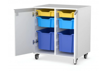 Eclipse Melamine Gratnells Tray Trolley - Lockable - 2 Bay 800h (Tray Set 2) - TT27