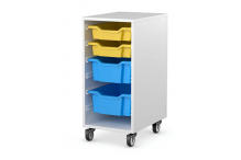 Eclipse Melamine Gratnells Tray Trolley - 1 Bay 800h (Tray Set 3) - TT5