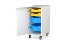 Eclipse Melamine Gratnells Tray Trolley - Lockable - 1 Bay 800h (Tray Set 3) - TT23