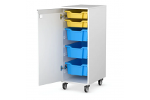 Eclipse Melamine Gratnells Tray Trolley - Lockable - 1 Bay 1000h (Tray Set 3) - TT24