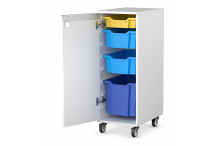 Eclipse Melamine Gratnells Tray Trolley - Lockable - 1 Bay 1000h (Tray Set 2) - TT22