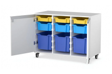 Eclipse Melamine Gratnells Tray Trolley - Lockable - 3 Bay 800h (Tray Set 2) - TT33