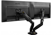 Eclipse® Gas-strut Desktop Full Motion Mount Double Monitor Arm - ECLDMA160 